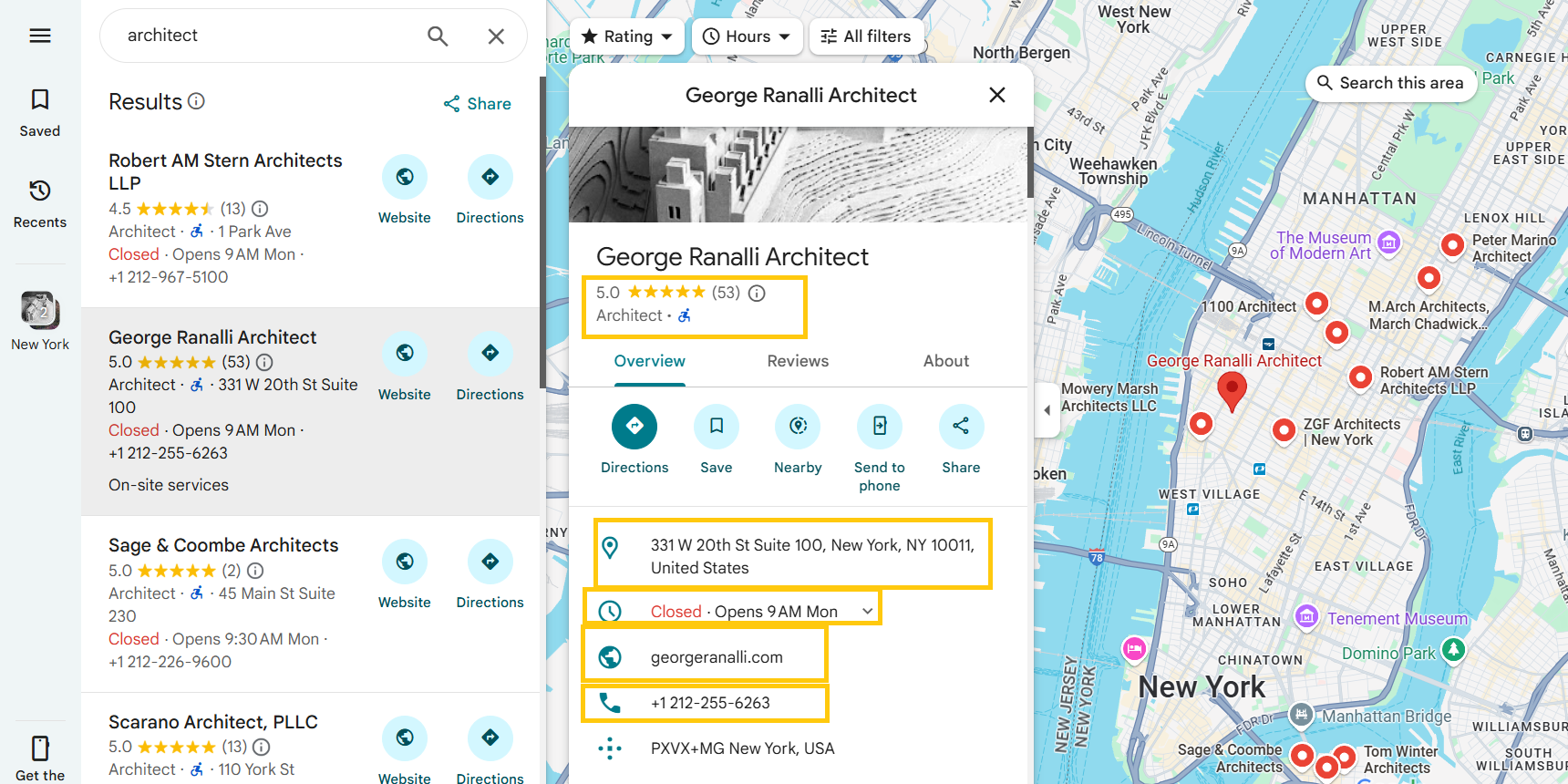 Google Maps Data Properties